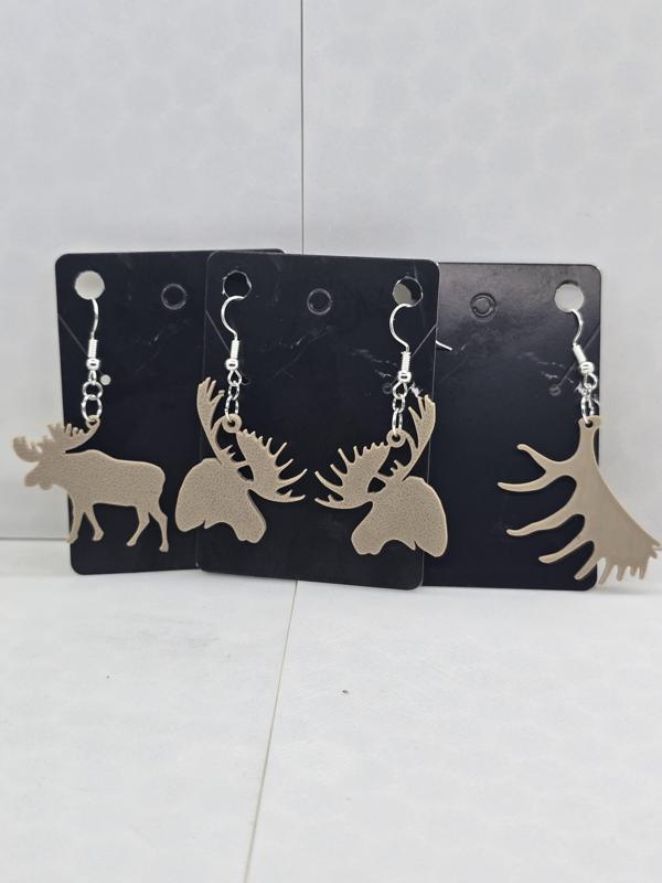 Alaska Animal Earrings (Bear, Moose, Halibut, and Salmon)