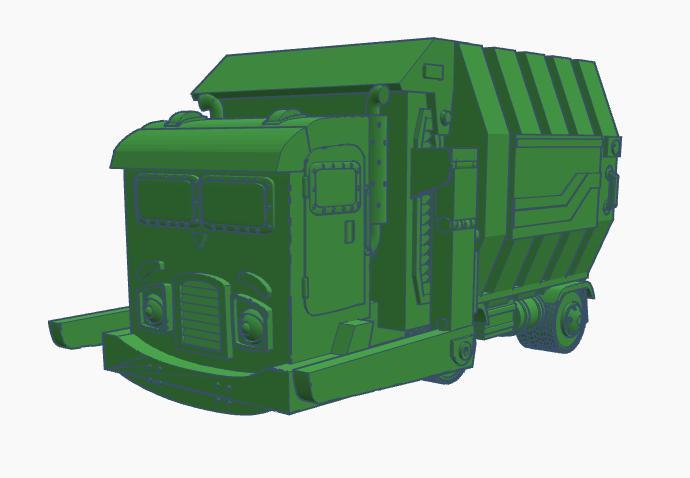 Cartoon Trash Dump Truck