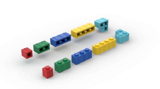 Bricks with vertical ribs