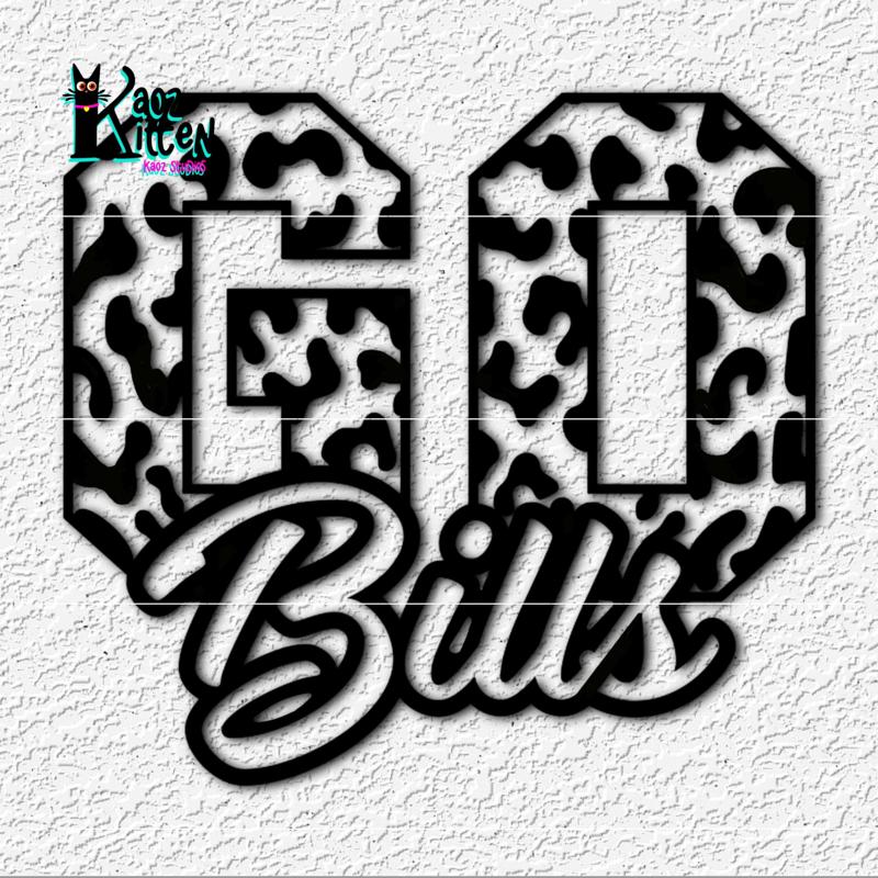 Go Bills wall art Buffalo Bill football team decor