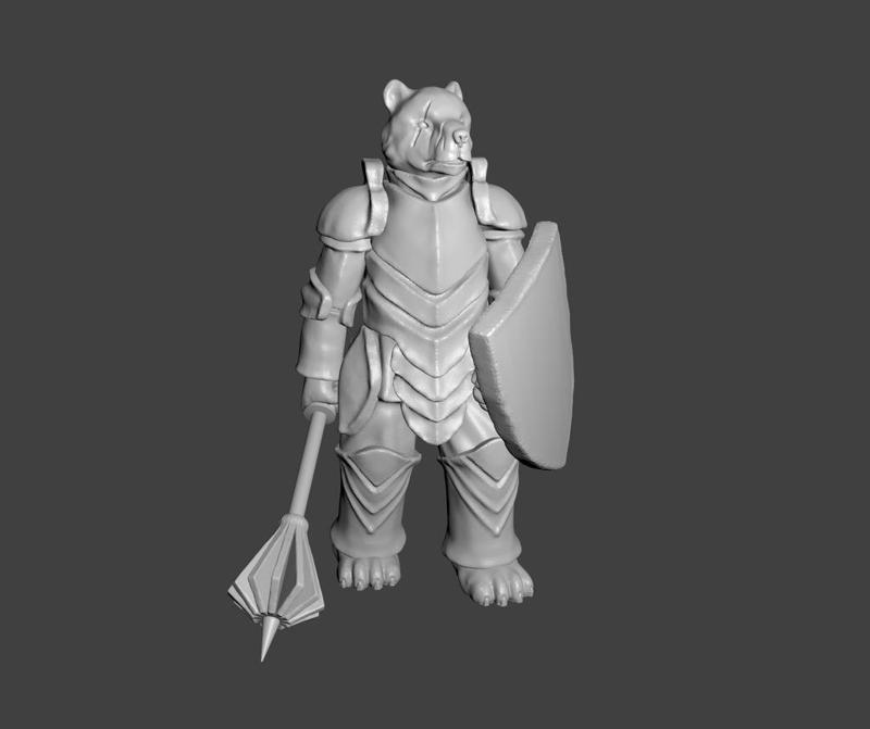 Bear Knight Miniature