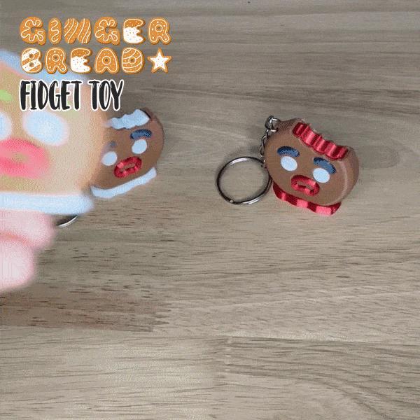 The Fidget GingerBread Man - Christmas keychain