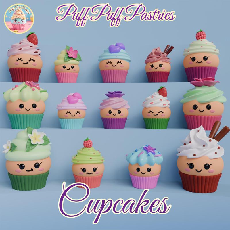 Kawaii Cupcakes Family
