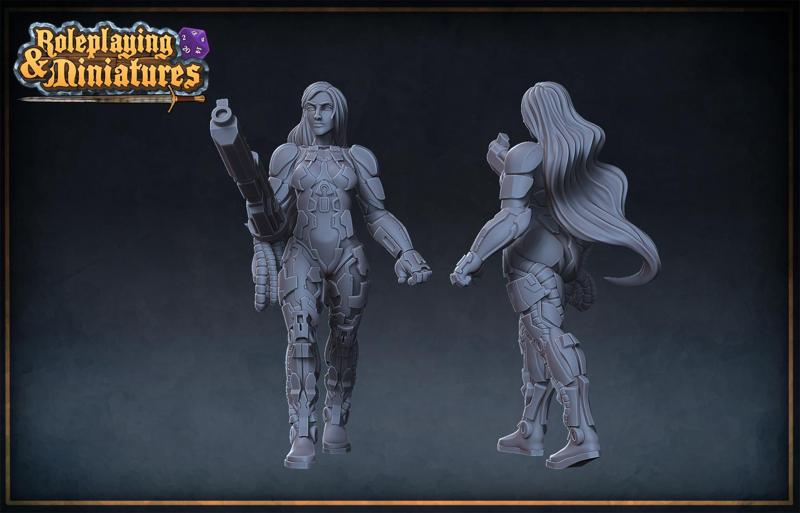 Sci-fi female soldier