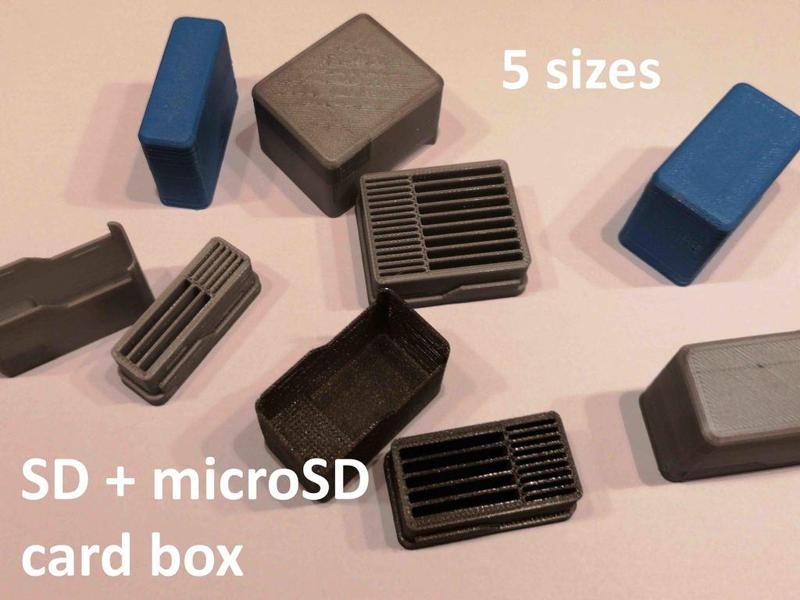 SD + microSD card box ( 5 sizes )