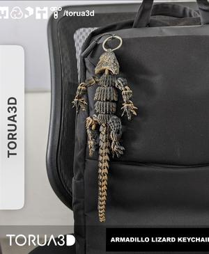 Armadillo Lizard Keychain 001 by TORUA3D
