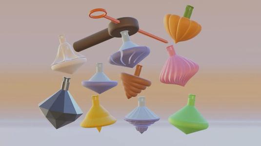 B8-Lab Spinning Top Pull-Cord launcher Pull-String toy game games   