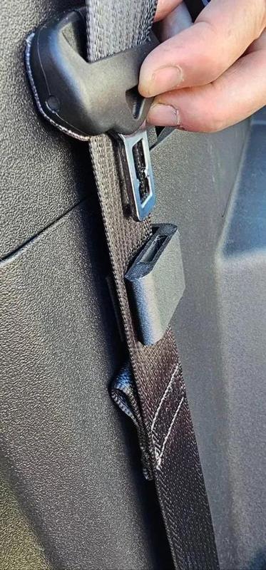 Rear seat belt holster   