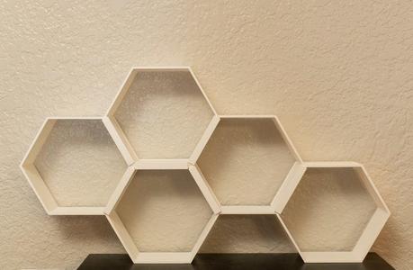 Modular Hexagon Display Shelves