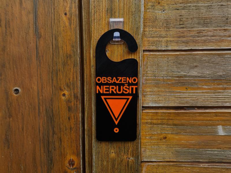 Visačka na dveře / Door hanger - 3 versions (CZ/EN)
