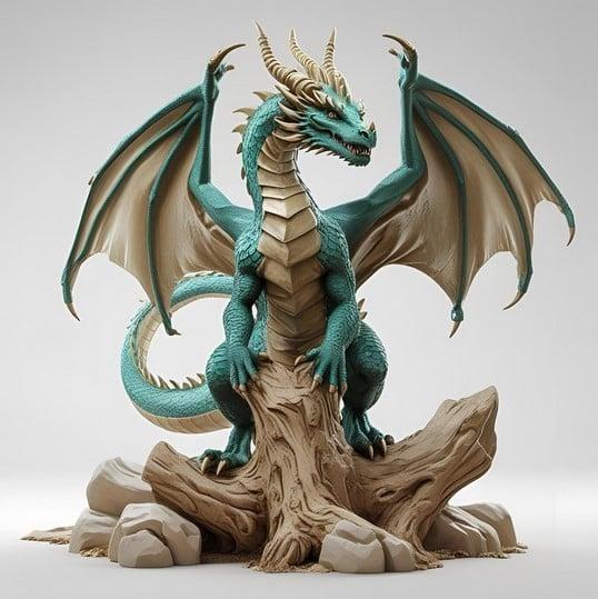 dragon on tree