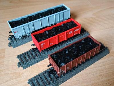 H0/HO Coal cargo / Kohle Ladung für Märklin Hochbordwagen