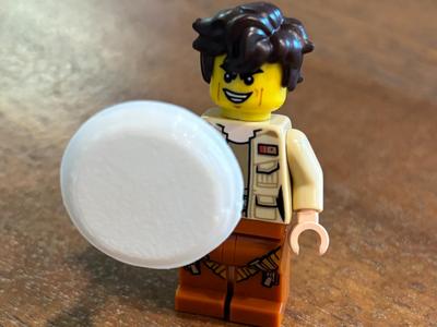 Round shield compatible with LEGOs