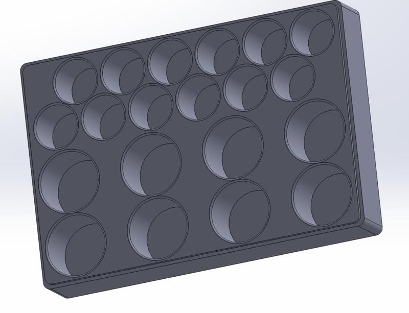 1.8T, compact shipping tray for valve lash adjusters (cam buckets) 