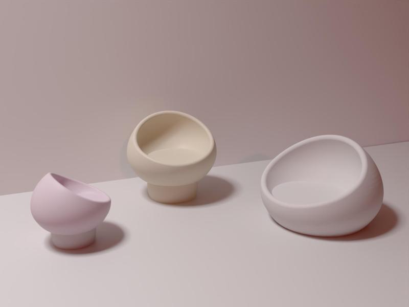 Aesthetic soft mushroom tray