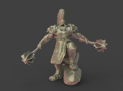 Barbarian dwarf warrior