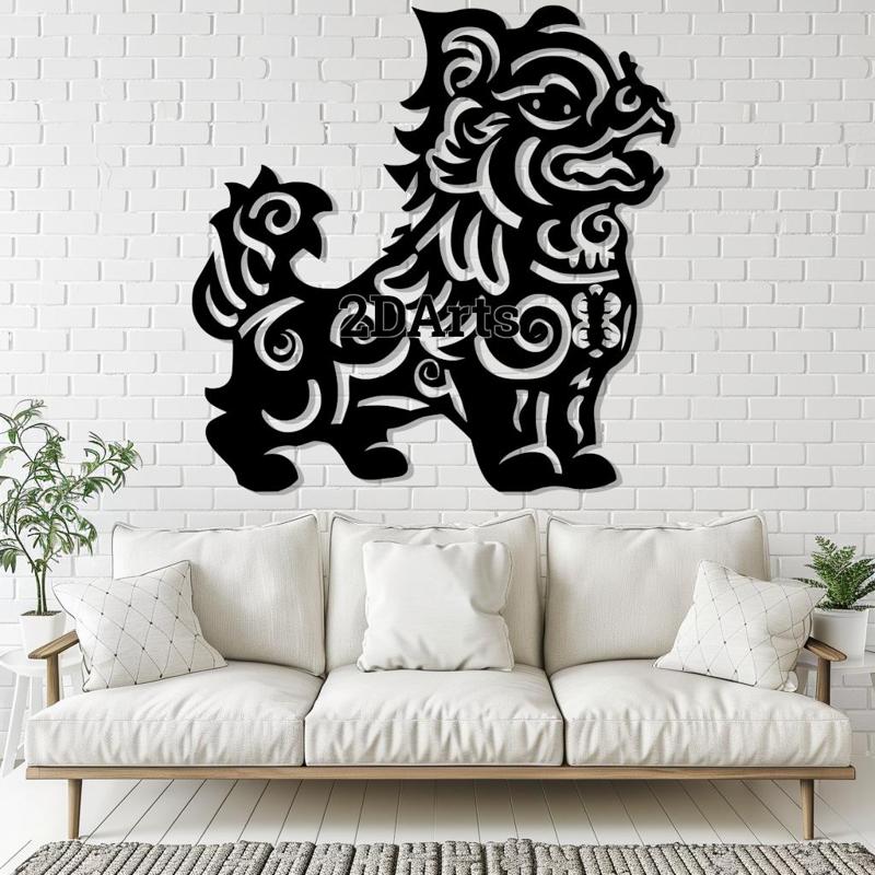 Traditional Chinese Dog Art 2D Wall Art/Window Art