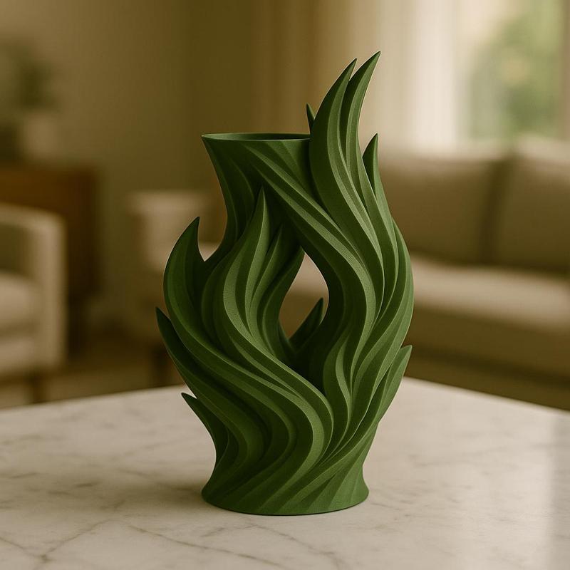 Meadow Whirl Spiral Vase