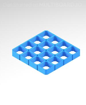 4x4 Multibin Plate - x4 Ironing Stack