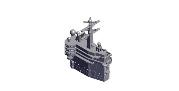 1/700 Scale USS ABRAHAM LINCOLN CVN-72 Island.stl