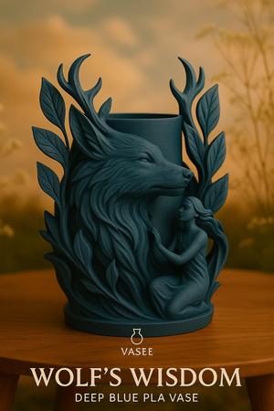  Wolf-shaped vase art organizer for forest soul