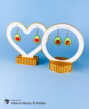 Earrings Display, Heart Circle Arc Shape, ShowCase
