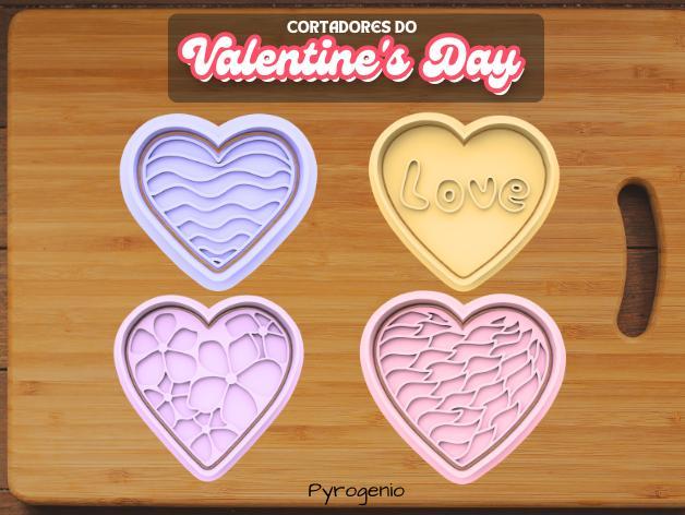 Valentine's Day Heart Cookie Cutter Kit (4 Pieces)