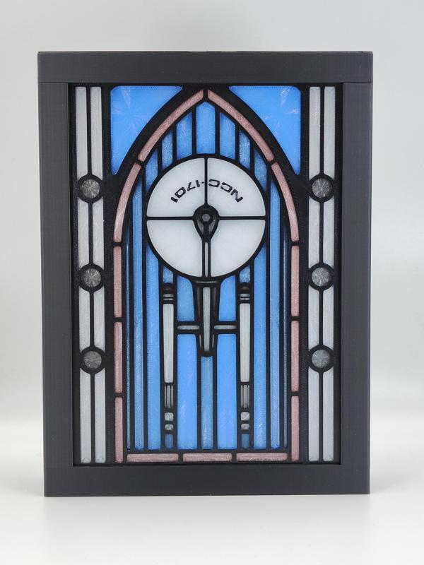 Star Trek Enterprise Stained Glass Lightbox