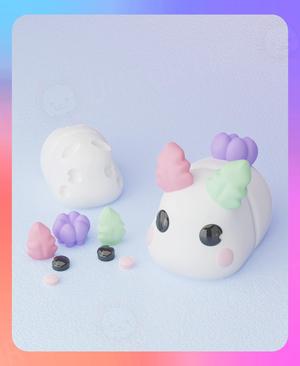 Flexi Sea Bunny Keychain