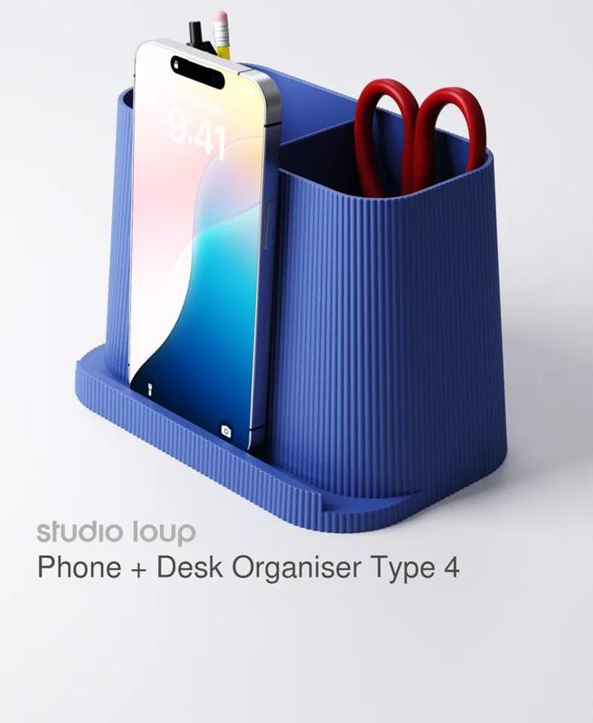 Phone Holder + Desk Organiser Type 4   