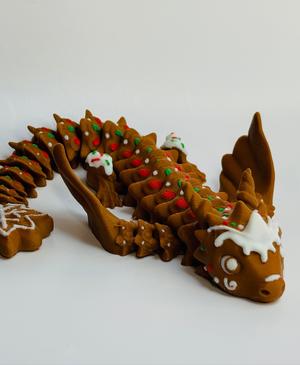Teal Cat Creative Gingerbread Dragon