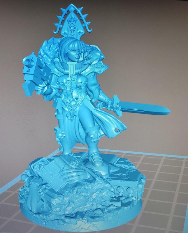 40K Space cyclope battle nun chief ready to print with supports SOB