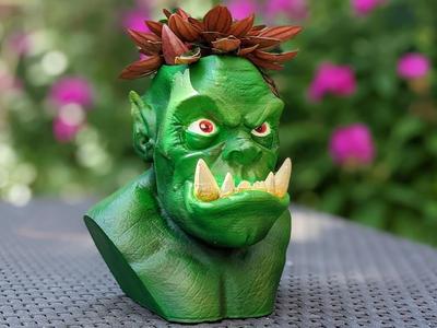 Cartoon-Style Orc Planter