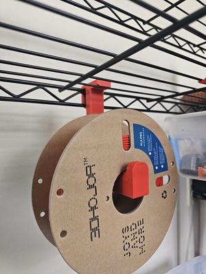 wire shelf spool holder