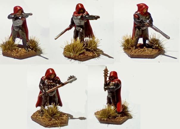 15mm and 1/56th scale (aka 28mm) Gamma World Knights of Genetic Purity 