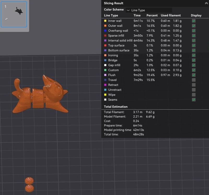 AMS/MMU - Flexi Cat - Eyes & Body Separate - 1 plate - 48m print