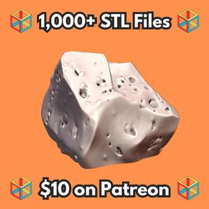 28mm DND Chunky Boulder Textured Rock Formation Terrain MineeForm FDM 3D Print STL File