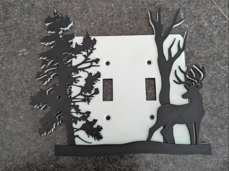 Deer light switch cover double switch