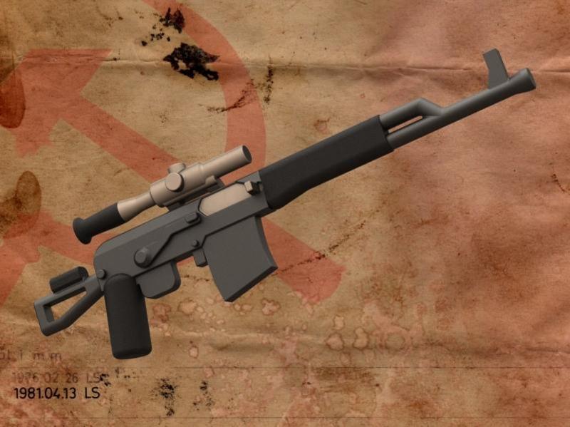 SVD-S Sniper Rifle for Lego Minifigures