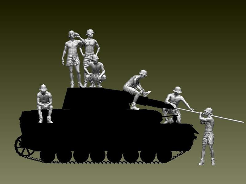 German Tank crew Afrika Korps ww2