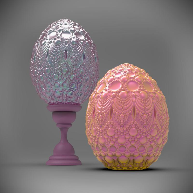 Ornate Dot Art Egg #2 Decor/Container