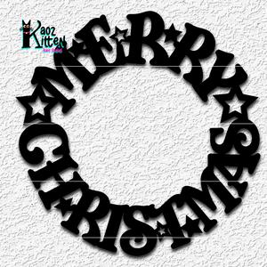 merry christmas wreath wall art xmas sign decor