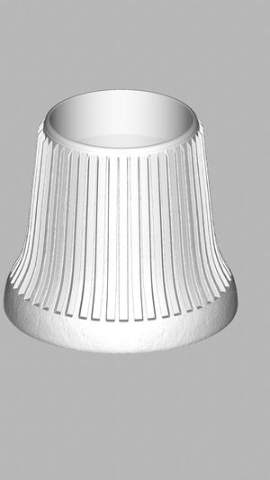High and low stone capped vase 