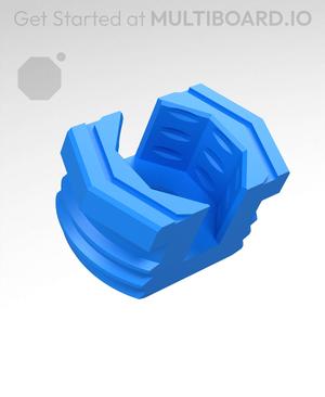 9 mm Big Thread, Flat Push-Fit Head, Small Thread Hole, Shank T-Bolt