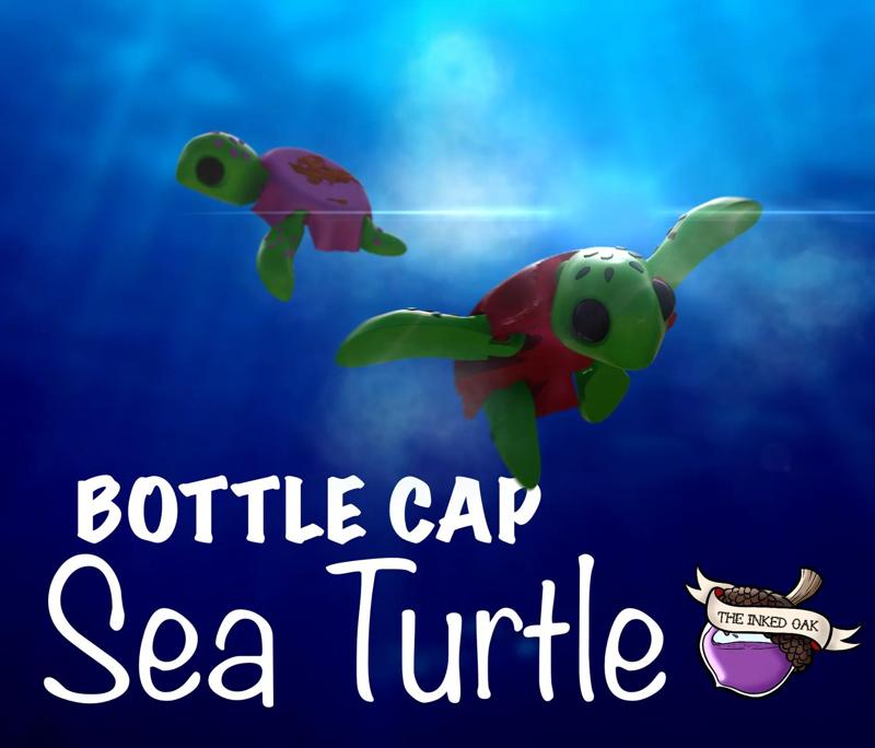 Bottle Capped Sea Turtle - Flexi Toy Animal