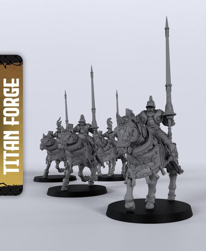 Crusade Heavy Cavalry - With Free Dragon  - 5e DnD Inspired for RPG and Wargamers