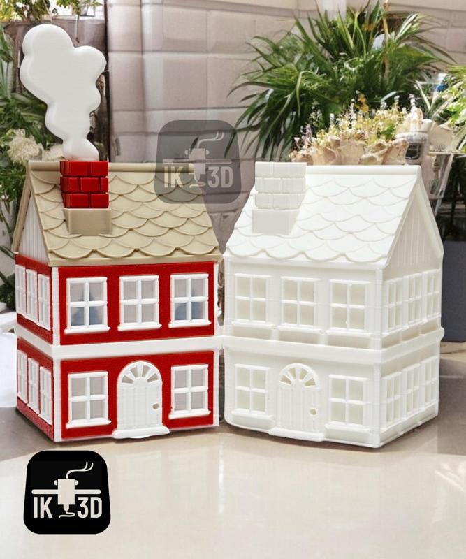 Light Up House For Tealights and Fairy Lights Multiparts