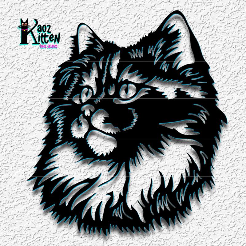 fluffy kitty wall art cat lovers decor