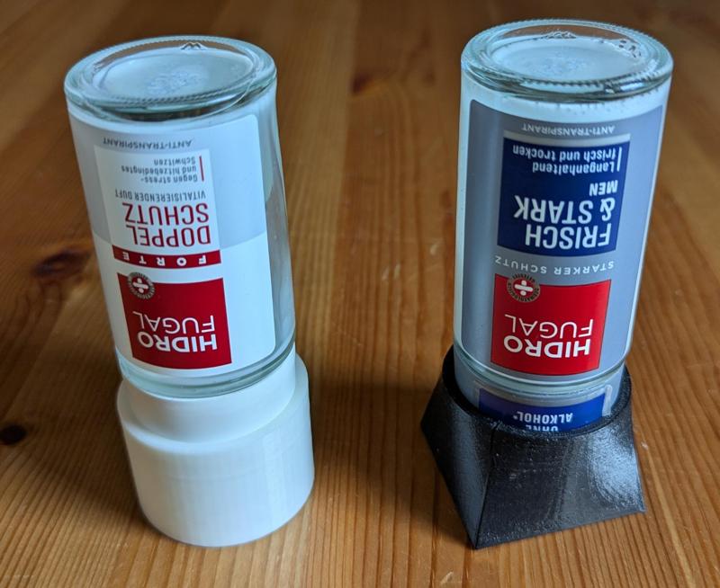 Hidro Fugal deodorant roller top down stand