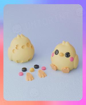 Little Chick Keychain (Separated Parts)